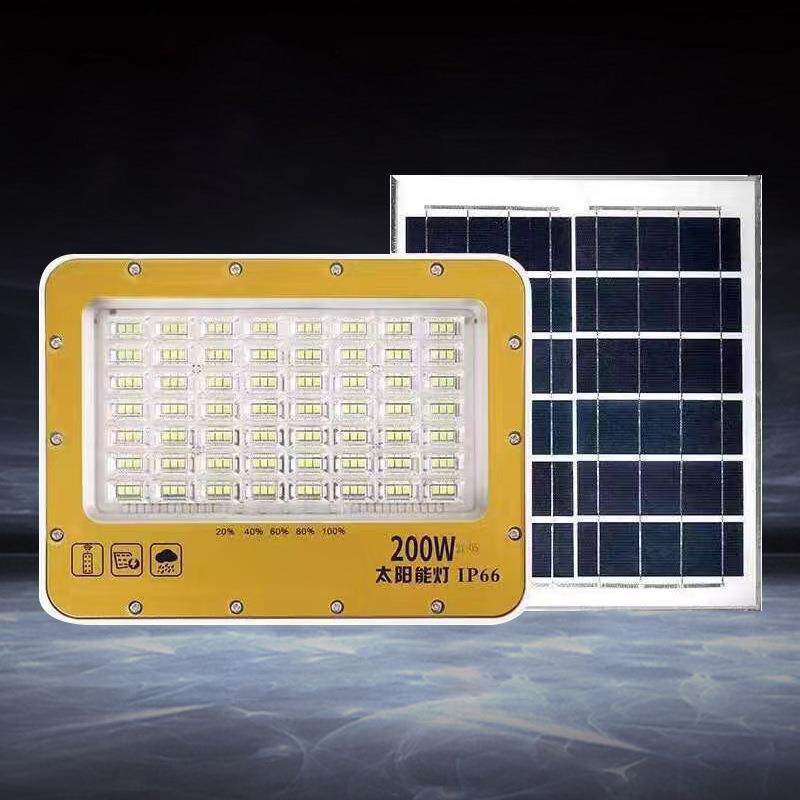 太阳能超亮户外灯防水庭院家用室外新农村太阳板LED投光照明路灯