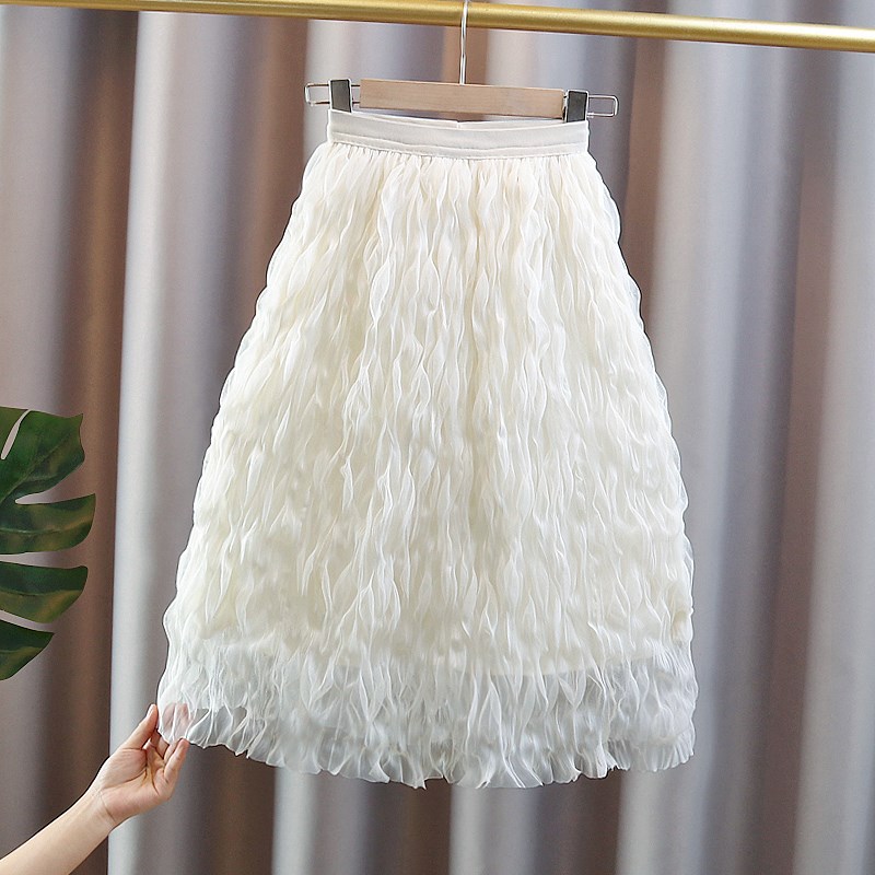 女童春秋半身裙2024新款中大童女孩洋气纱裙蛋糕裙儿童裙子夏天