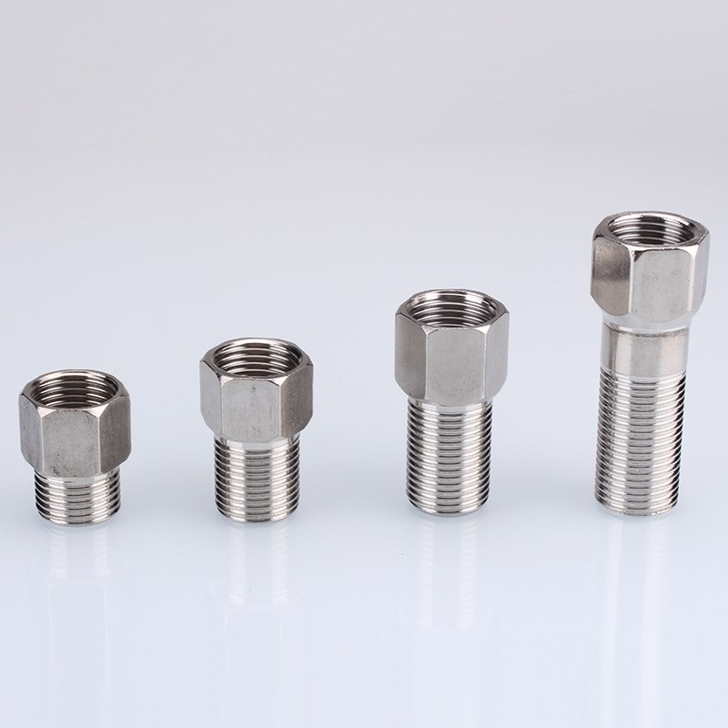 内外丝接头不锈钢4分6分加长直接四分延长管6分变4分变径水暖补芯