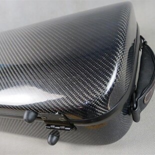 密码 碳纤维中提琴盒15寸 锁 尺寸可调 轻便 17寸黑中提琴盒 亮面