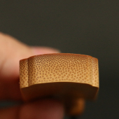 十几年玉竹老料东阳名家裘立刚纯手工精工雕刻呼啸图手牌把件