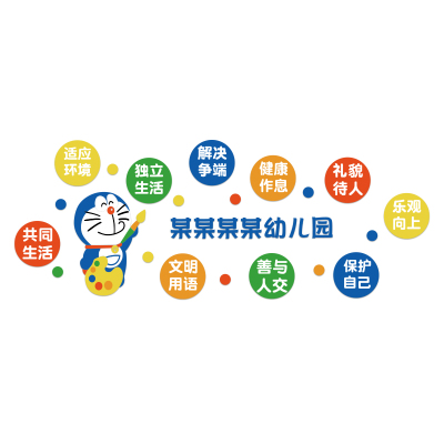幼儿园大厅形象墙面装饰托管班走廊教室环境创设布置材料文化墙贴