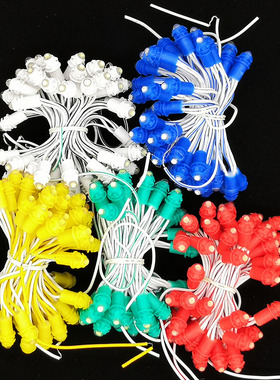 LED外露灯串穿孔红色白光招牌冲孔字12mm发光字点阵灯防水5V12V