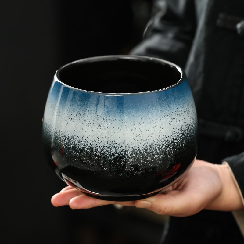 哥窑碗莲专用水培花盆陶瓷大小号无孔家用桌面阳台水养器皿微睡莲