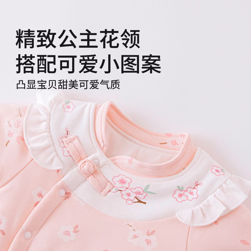 【恒温棉】宝宝棉服秋冬季婴儿连体衣公主外出服婴幼儿夹棉衣服冬