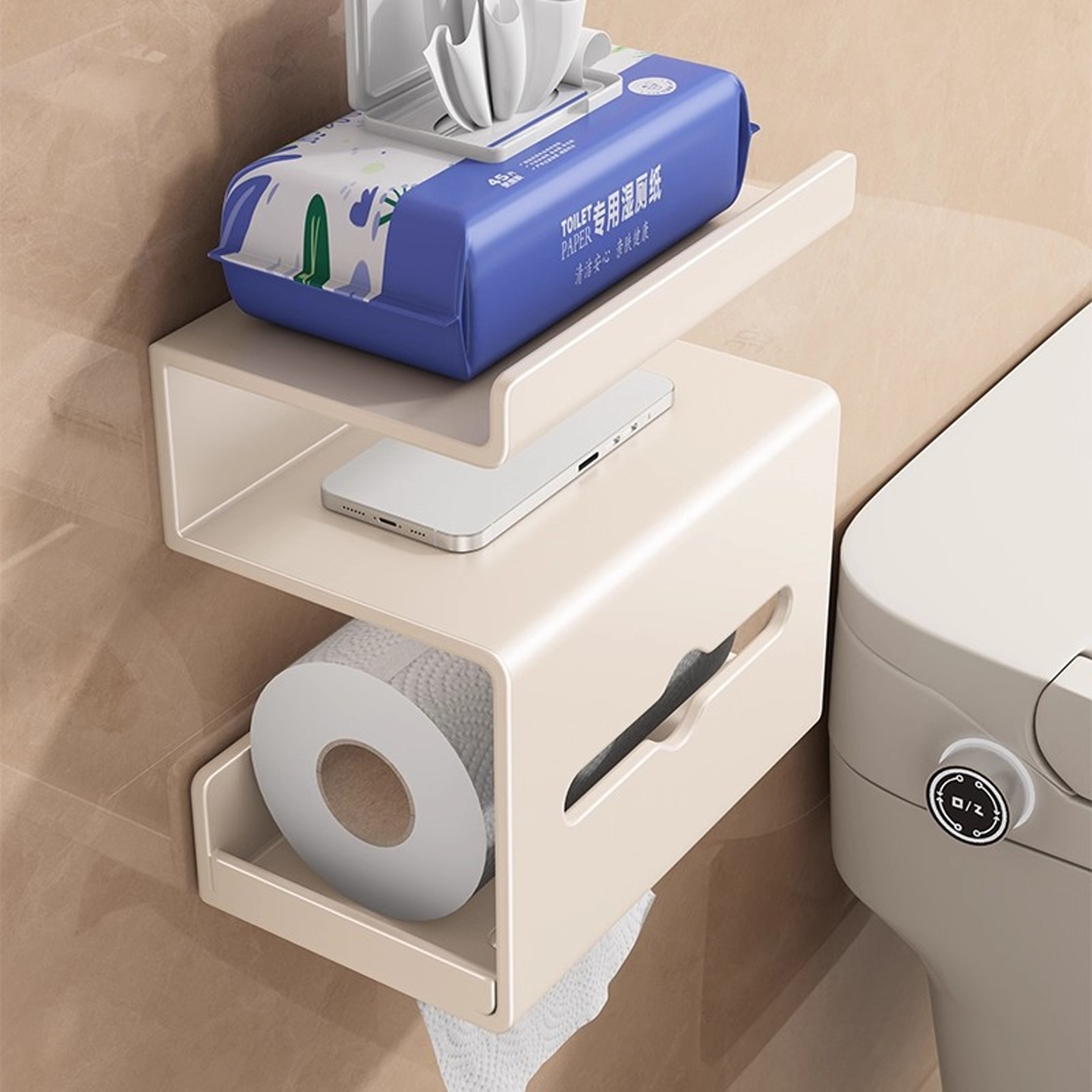 卫生间壁挂式卷纸置物架