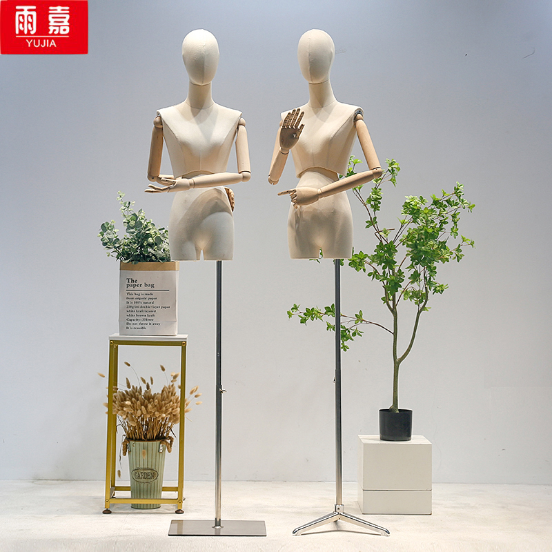扭腰半身模特道具女全身服装店橱窗假人台女装模特人偶架子展示架