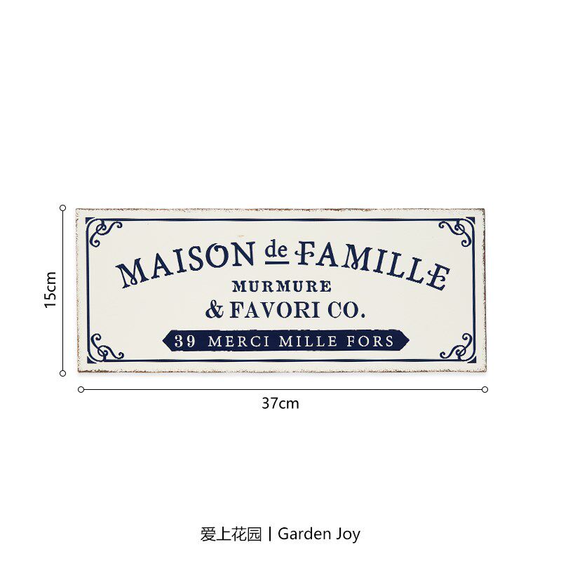 爱上花园丨园艺杂货 花园装饰铁皮牌 39 MERCI MILLE FORS 壁挂牌