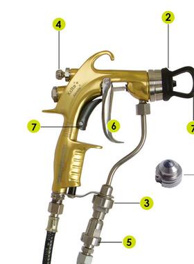 法国 萨麦斯 Xcite®+ Airmix®手动混气喷枪 克姆林混气喷枪