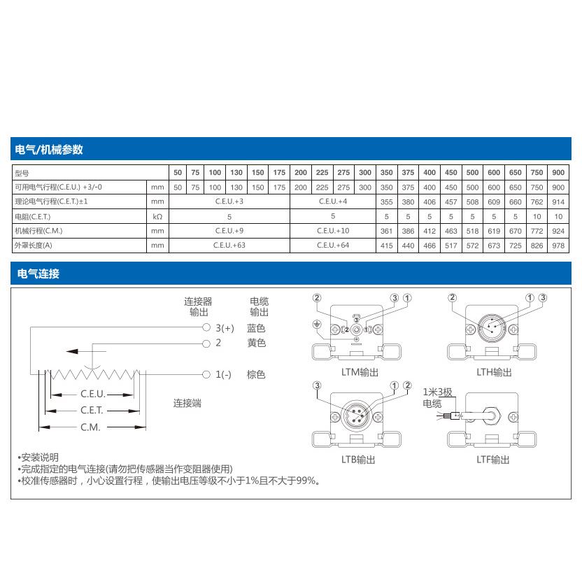 供应杰弗伦直线位移传感器LT-M-0200-P 0000X000A00