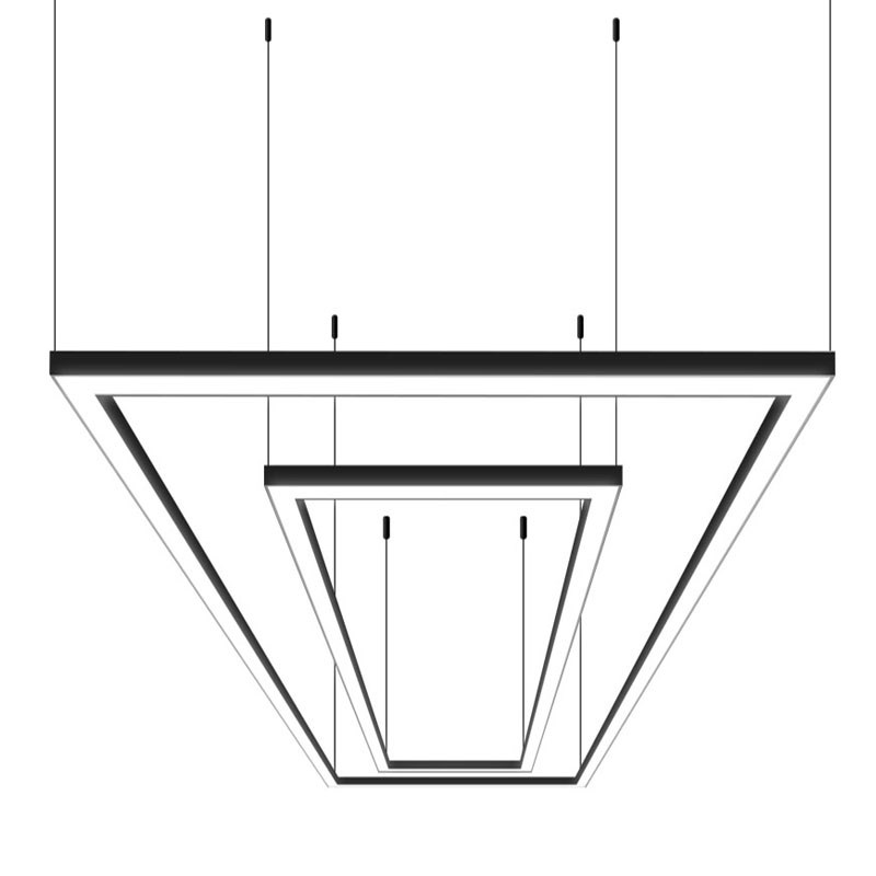 定制 led长条灯办公室吊灯方通吊线灯工作室无缝拼接办公灯成都厂