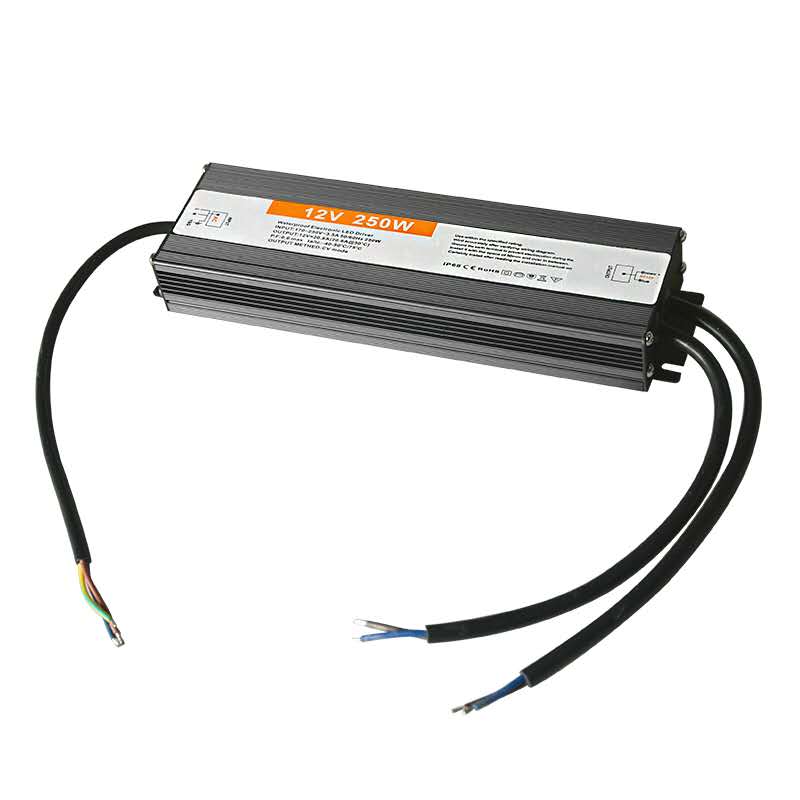 超薄防水led12V24V驱动150W全灌封户外发光字娄底亮化电源200W300