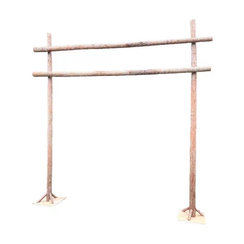 轻奢野营地木头架子大门头横幅框露营名宿草地拱门装饰设计制作