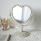 民宿桌面装 复古雕花化妆镜 饰少女可翻转双面梳妆镜 欧式 可爱日子