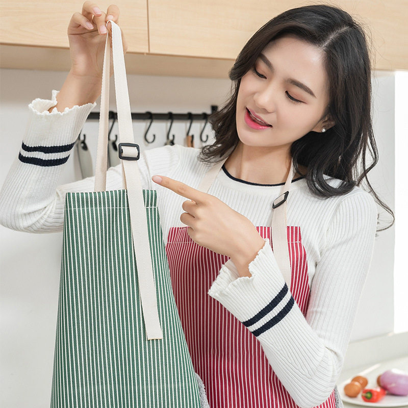 可擦手围裙日式防水防油做饭罩衣厨房时尚家用女款成人围巾抹布擦