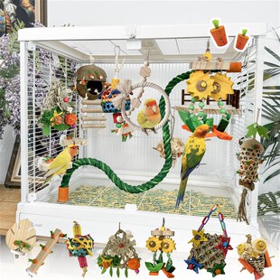 鹦鹉玩具鸟笼装饰达洋配件大全啃咬解闷自嗨发泄觅食攀爬