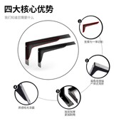 黑色重型三角支架加重高承重力架子墙上置物架层板托隔板托架书架