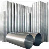 螺旋风管镀锌白铁排风不锈钢圆形排烟管道工业排风管除尘管烟囱管