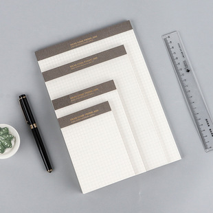 简语拍纸本PP塑料封面可自由撕页A7拍纸本A6小方格本B5空白草稿本