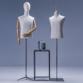 模特架 店全身假人男装 模特道具男半身人台西装 礼服西服展示架服装