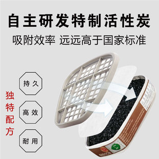一护6001cn6002CN氨气滤毒过滤盒防毒面具活性碳芯一氧化碳硫化氢