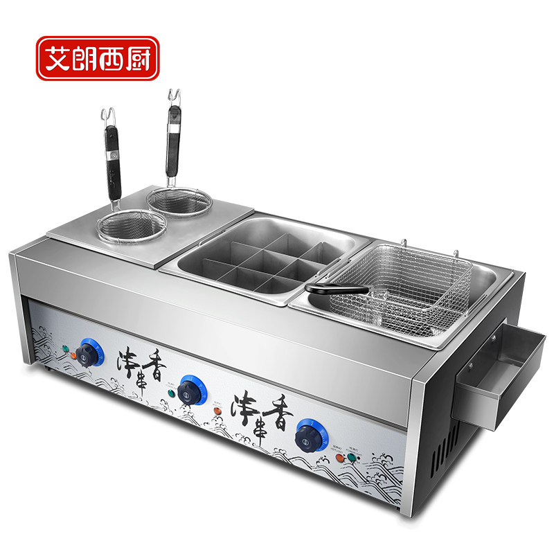 艾朗关东煮机器商用电热串串香设备锅麻辣烫串格子锅煮面炉小吃机