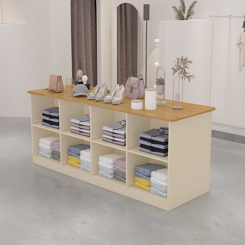 服装店中岛桌双面格中岛桌展示柜台女装店铺中间摆放陈列桌流水台
