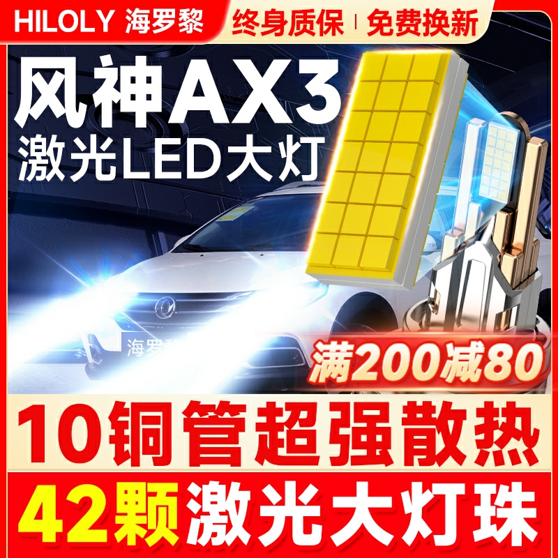 【42颗大灯珠】超亮聚光LED大灯