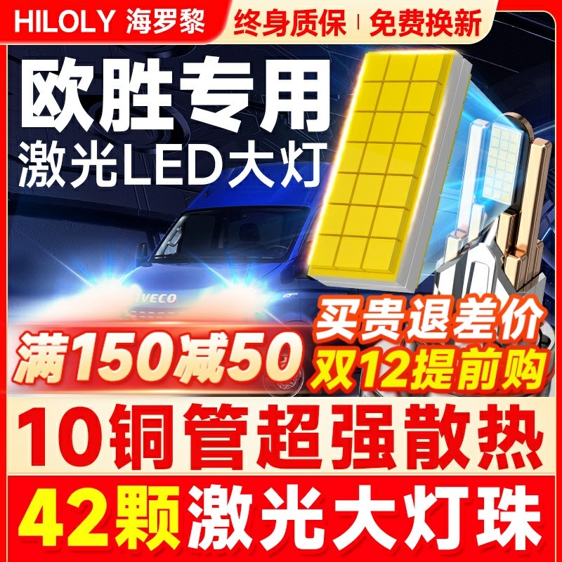 【超亮聚光】依维柯专用LED大灯