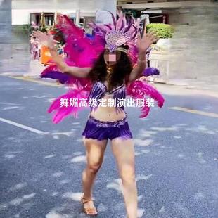 开场舞桑巴演出服装女成人比基尼主题乐园红磨坊走秀巡游道具表演