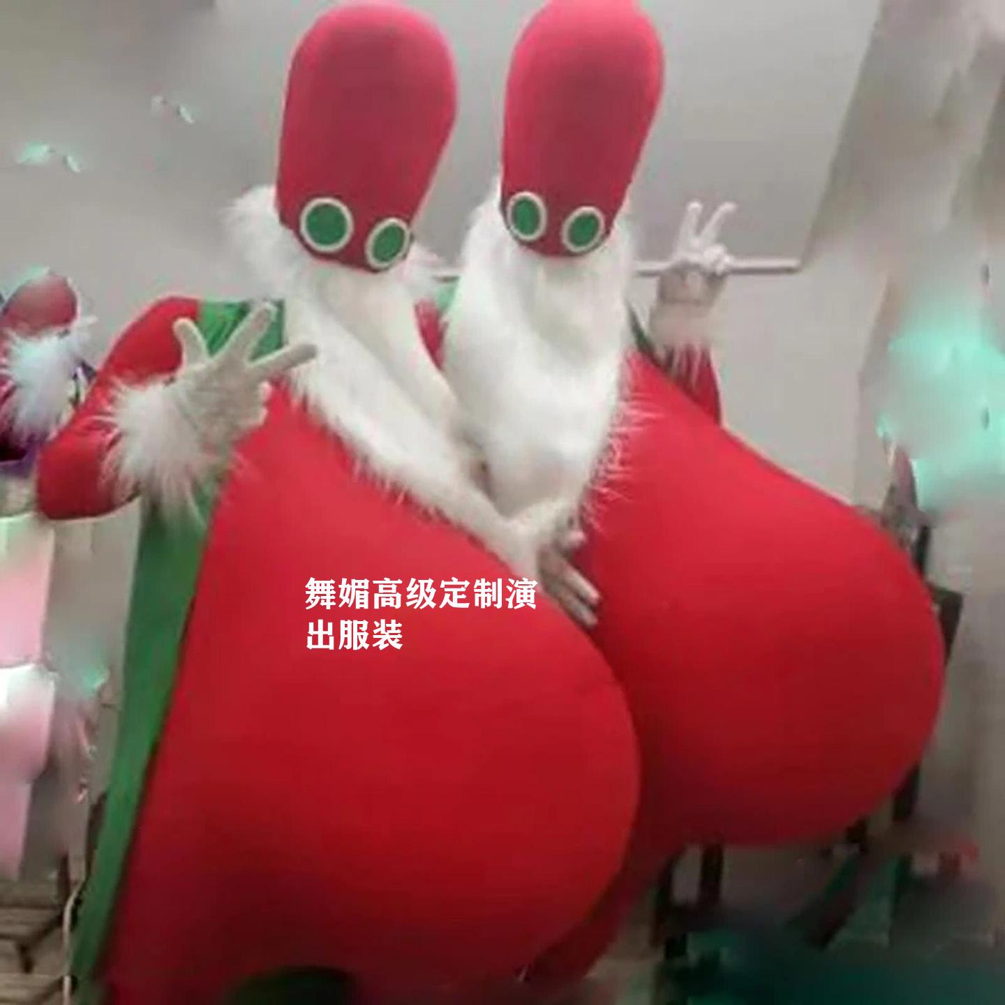 圣诞节游乐园巡游大肚小丑演出服