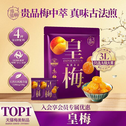 溜溜梅皇梅120g*2袋无核梅饼
