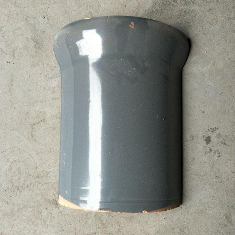 西瓦配件沟瓦园林中式仿古建筑檐口瓦陶瓷板瓦祠堂垌瓦灰色花瓦