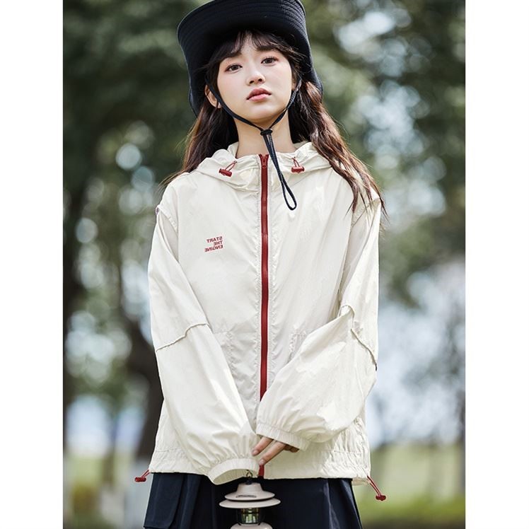 山系户外防晒衣女2025夏季新款防紫外线宽松休闲薄防晒服外套上衣