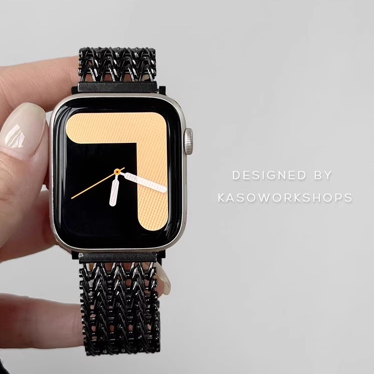 适用applewatch金属表带新款磁吸