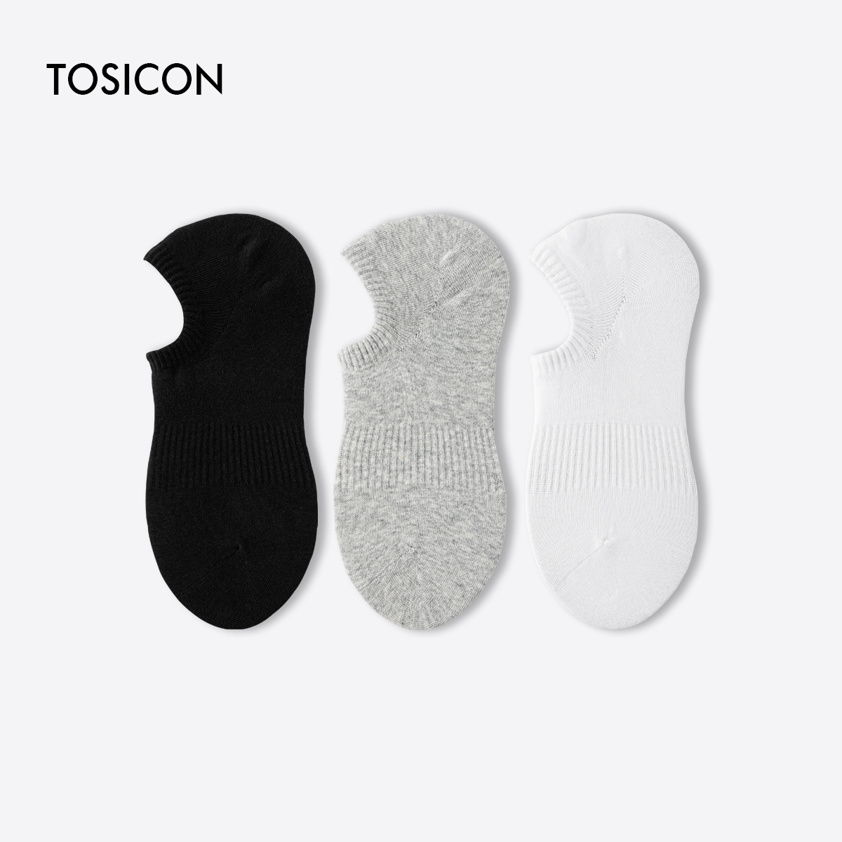 TOSICON拓思肯袜子男船袜夏季棉防臭吸汗透气运动低帮隐形袜733