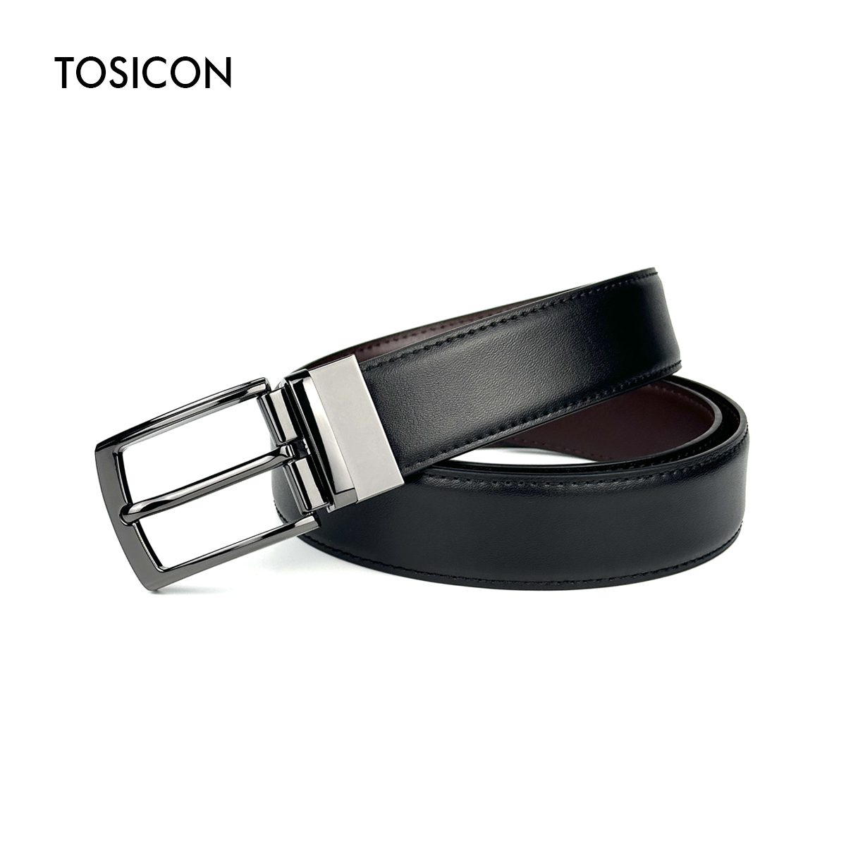 TOSICON男士腰带针扣简约商务