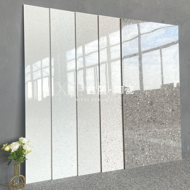 通体亮光水磨石瓷砖600X1200大E颗粒客厅卫生间墙砖连锁店酒店地