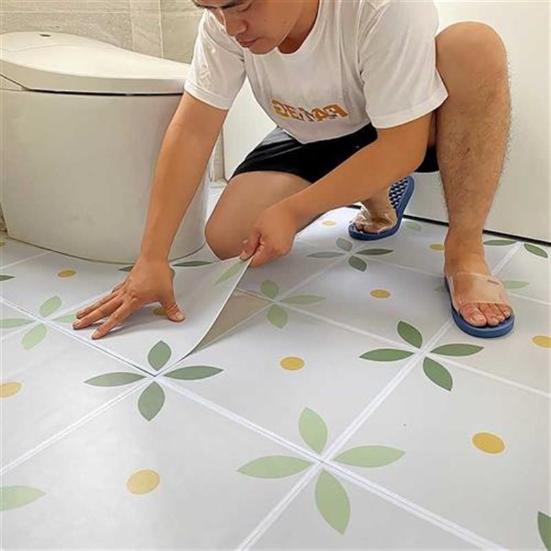 地板贴自粘浴室卫生间防水地贴厕所防滑J洗手间地面瓷砖翻新地贴