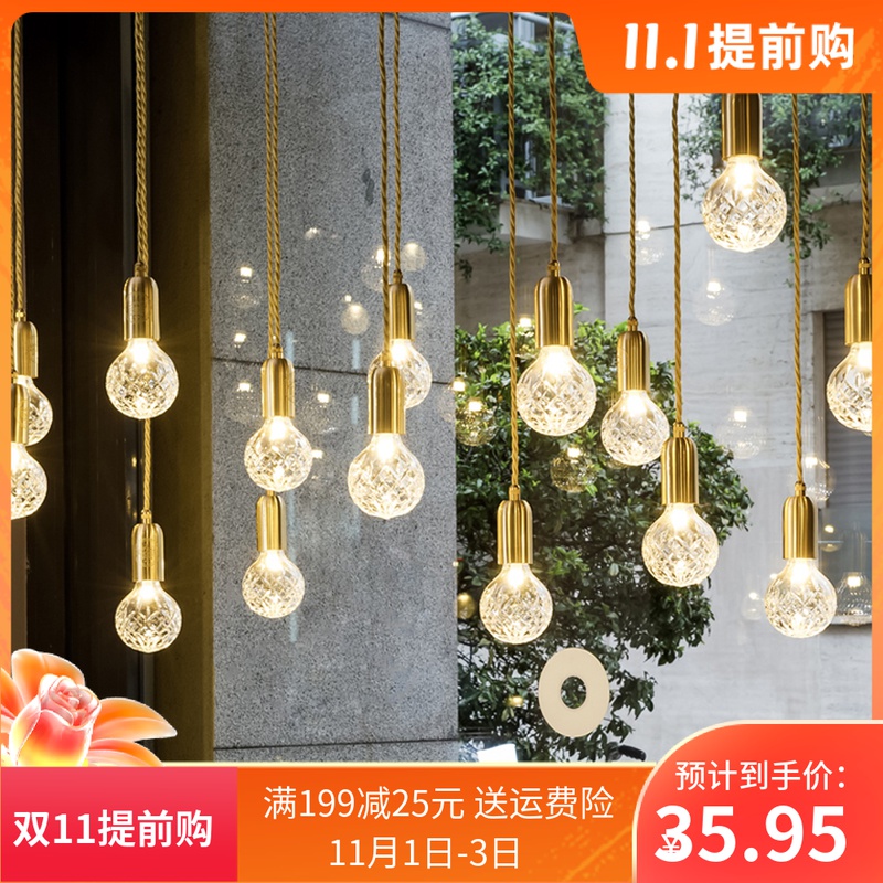 网红橱窗灯创意个性灯泡吊灯服装店收银台吧台奶茶店咖啡厅装饰灯