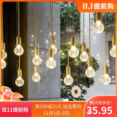 网红橱窗灯创意个性灯泡吊灯服装店收银台吧台奶茶店咖啡厅装饰灯