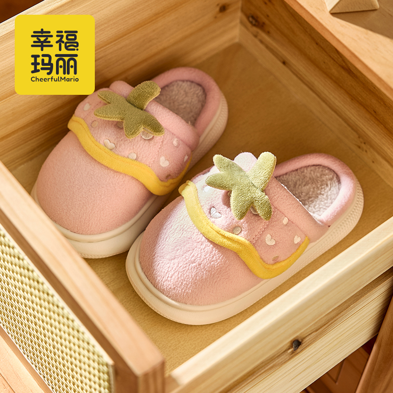 女童棉拖鞋儿童冬季新款2025室内保暖女孩宝宝可爱中大童居家拖鞋