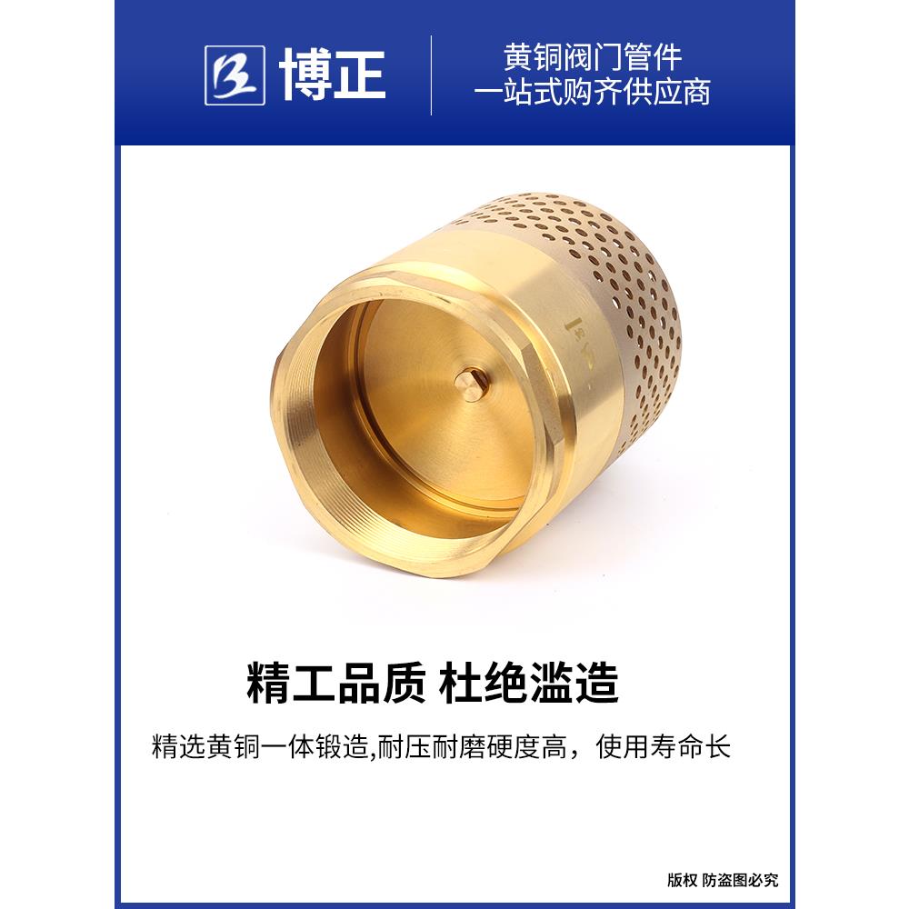 博盛阀门Bz4070铜底阀水泵底阀水下阀水下单向阀水泵淋浴头