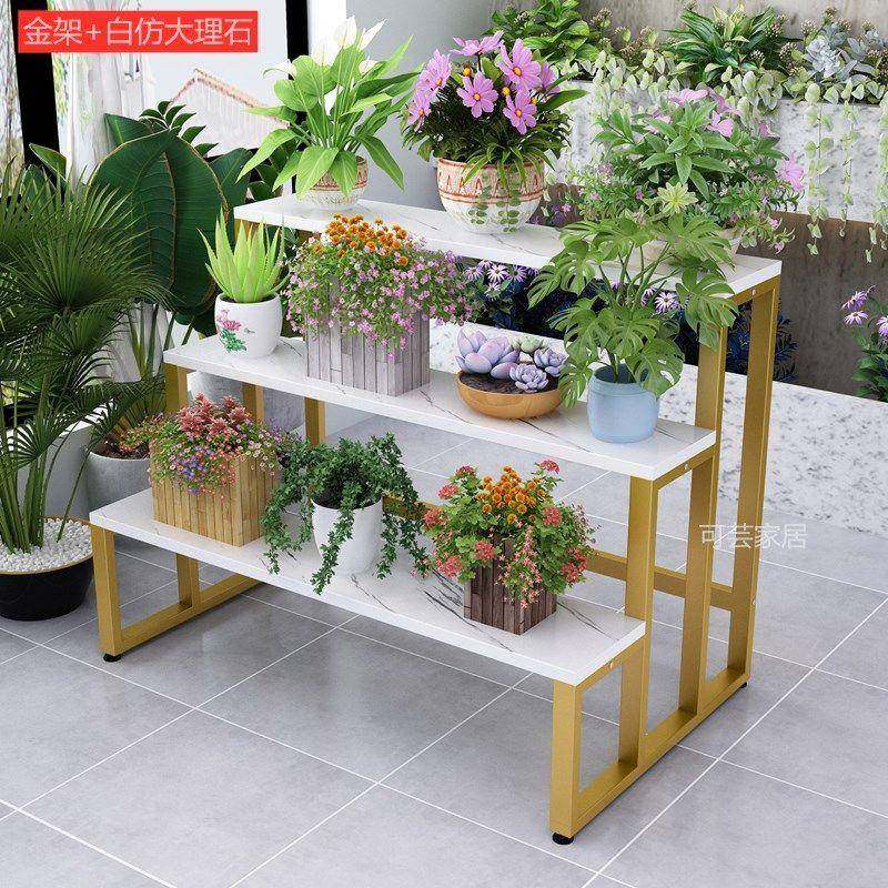 花店花架三层流水台产品高低展示架货架鞋架展示柜阶梯展示架