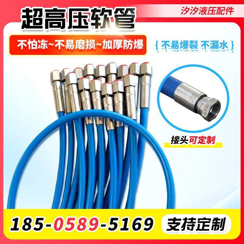 超高压尼龙树脂软管120mpa测压缠绕钢丝总成软管液压设备清洗软管