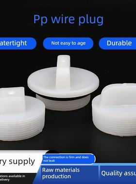 PP塑料白色外丝堵头水管管堵DN15/20/25/32/40/50聚丙烯外牙闷盖