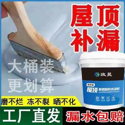 政昊屋顶防水补漏胶材料防水涂料裂缝堵漏王房顶防渗水漏水