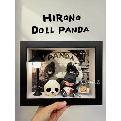 小野人偶熊猫keith联名吊卡/京燕/假笑造景挂墙手办diy展示柜礼物