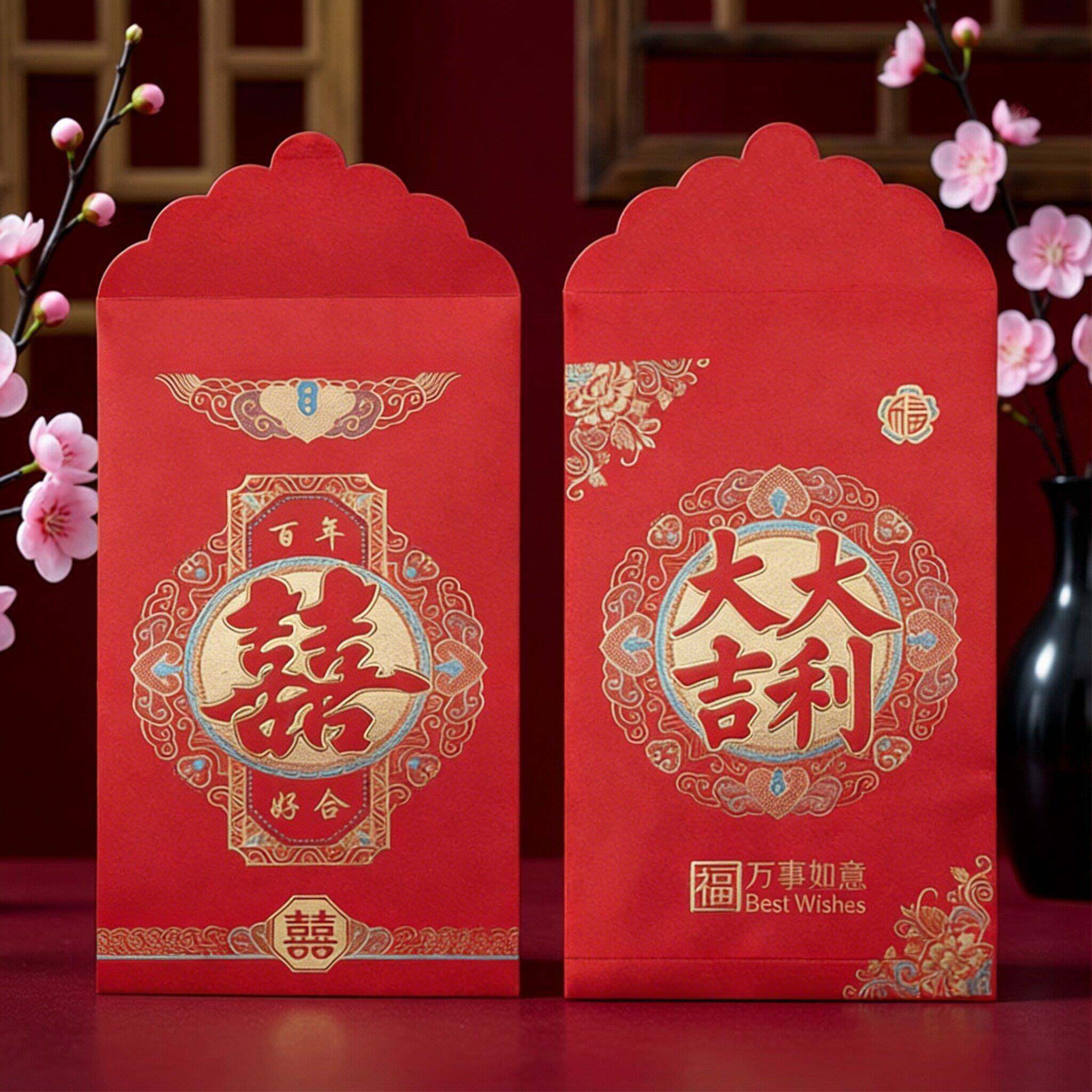 3-6万订婚红包袋特大号超大利是封十万元大红色包彩礼袋手提式大