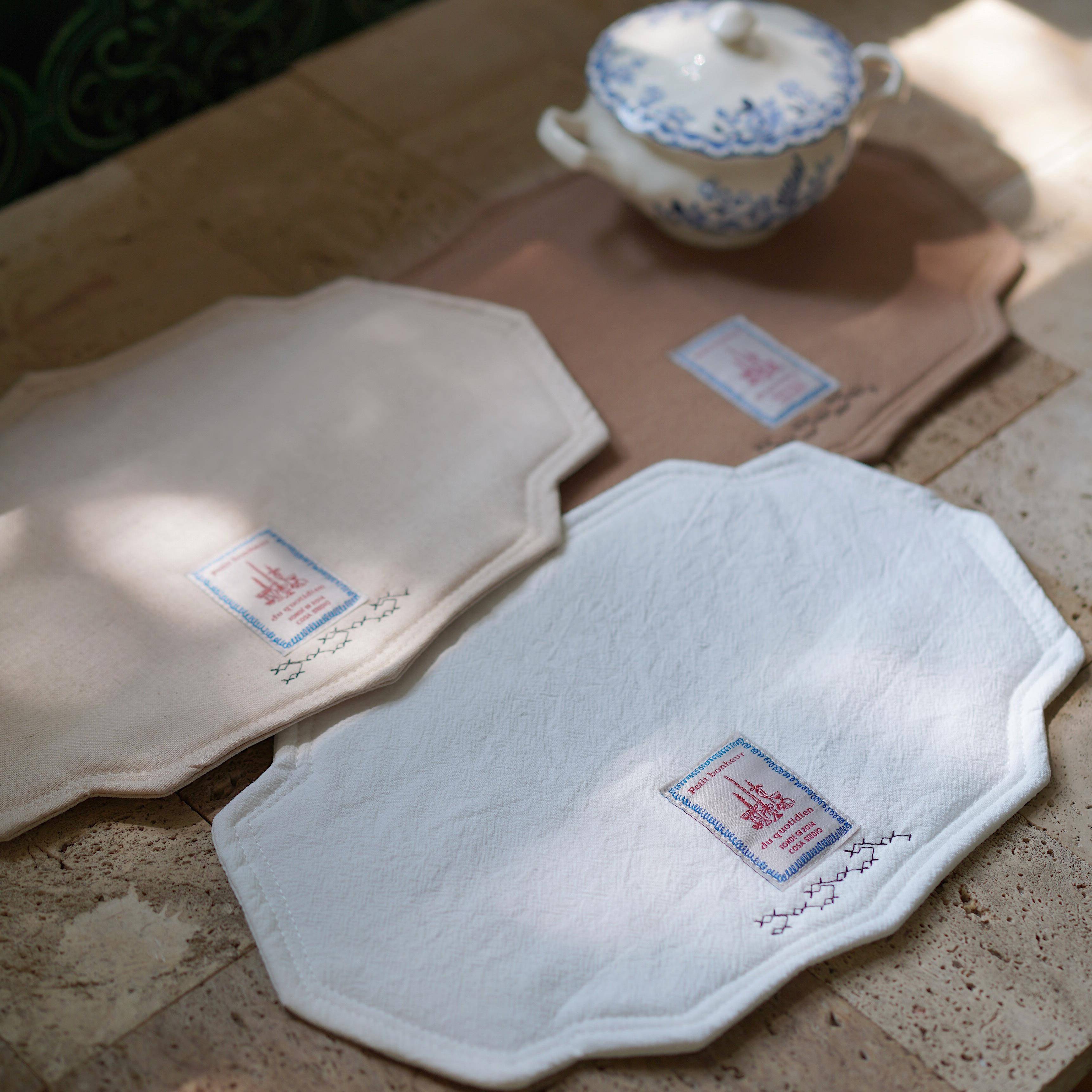 COSA日系棉麻布亚麻艺餐垫茶席隔热垫防烫垫下午茶拍照道具